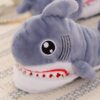 Plush toy shark - headed cotton slipper for women's skid and bottom plush shark slippers - Image 4