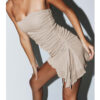 Ins Tube Top Dress With Drawstring Design Summer Backless Dresses For Women Party Club Clothing - Image 10