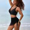Deep V-neck Swimsuit Summer Sexy Sling Swimming Jumpsuit Dress With Mesh Drawstring-sided Design Women's Bodysuit Clothing - Image 9