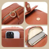 Unisex Vintage Large Capacity Messenger Bag Storage Bag  With 10 Card Inserts Casual Backpack Women's Bag Retro Backpack Large Capacity Travel - Image 2