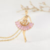 Ins Ballet-girl-shaped Necklace Fashion Personality Rhinestone Clavicle Chain Jewelry For Women - Image 5
