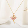 Ins Ballet-girl-shaped Necklace Fashion Personality Rhinestone Clavicle Chain Jewelry For Women - Image 3