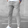 Men's Casual Pants With Pockets Fashion Slim Fit Drawstring Trousers - Image 10