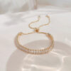 Rhinestone Bracelet Ins Fashion Shiny Adjustable Bracelet Women Jewelry - Image 3