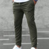 Men's Casual Pants With Pockets Fashion Slim Fit Drawstring Trousers - Image 3