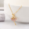 Ins Ballet-girl-shaped Necklace Fashion Personality Rhinestone Clavicle Chain Jewelry For Women - Image 9