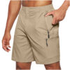 Men'S Casual Elastic Waist Strap Summer Shorts Casual Fit Fashion Outdoor Long Shorts For Men Knee-Length Straight Leg Pants Shorts - Image 8