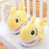 Plush toy shark - headed cotton slipper for women's skid and bottom plush shark slippers - Image 7