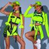 Fluorescent Green Jazz Costume Women's Suit - Image 3