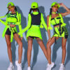 Fluorescent Green Jazz Costume Women's Suit - Image 4