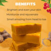 Turmeric Kojic Soap Turmeric Kojic Acid Soap Handmade Skin Products Natural Turmeric Soap Bar Skin Clean Dark Spot Remover Moist Bathing Facial Soap - Image 5