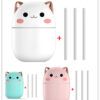 Air Humidifier Cute Cat Ultra-Silent USB Office Household Bedroom Car Aromatherapy Air Purifier With Led Cool Mist Spray - Image 6