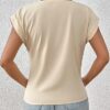 Turmeric Kojic Soap Turmeric-sleeve T-shirt Summer Casual Irregular Knot Top For Women Clothing - Image 6
