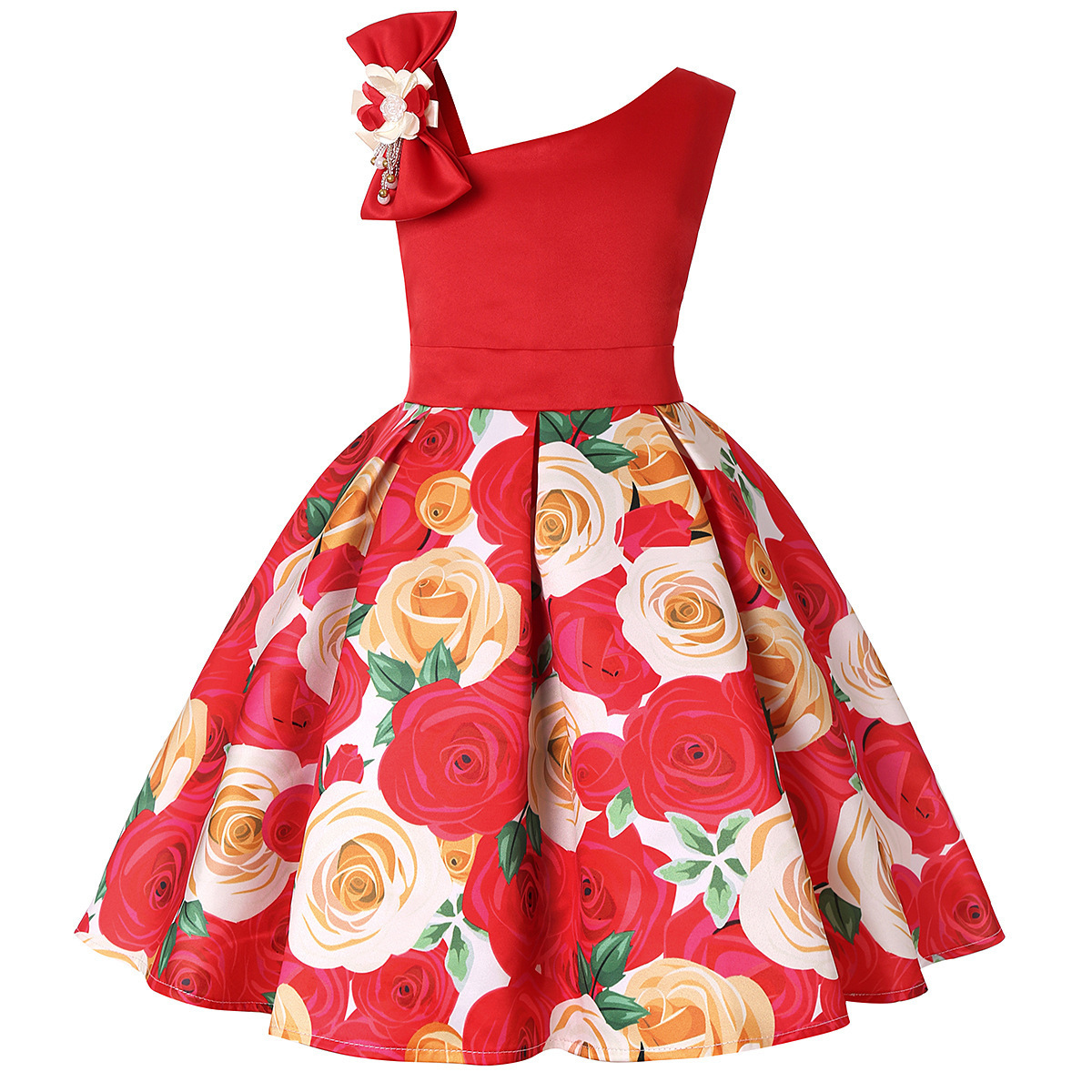 Girls' Dresses Girls' Princess Dresses Digital Print Children's Dresses - Image 5