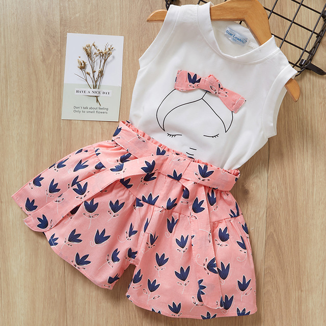 Kids Girls Clothes For Baby Girl Kids T-Shirt Shorts Suit - Image 10