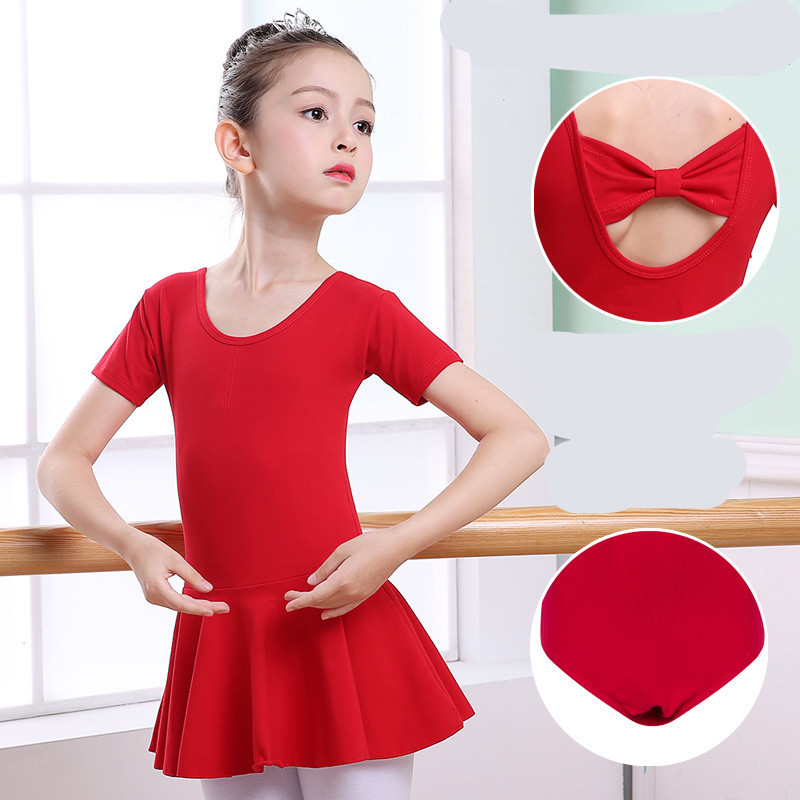 Children's Dance Clothes, Girls' Practice Clothes, Girls Short-sleeved Tutu - Image 4