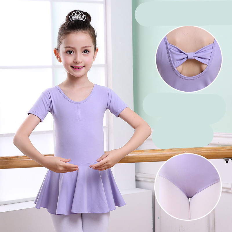 Children's Dance Clothes, Girls' Practice Clothes, Girls Short-sleeved Tutu - Image 9