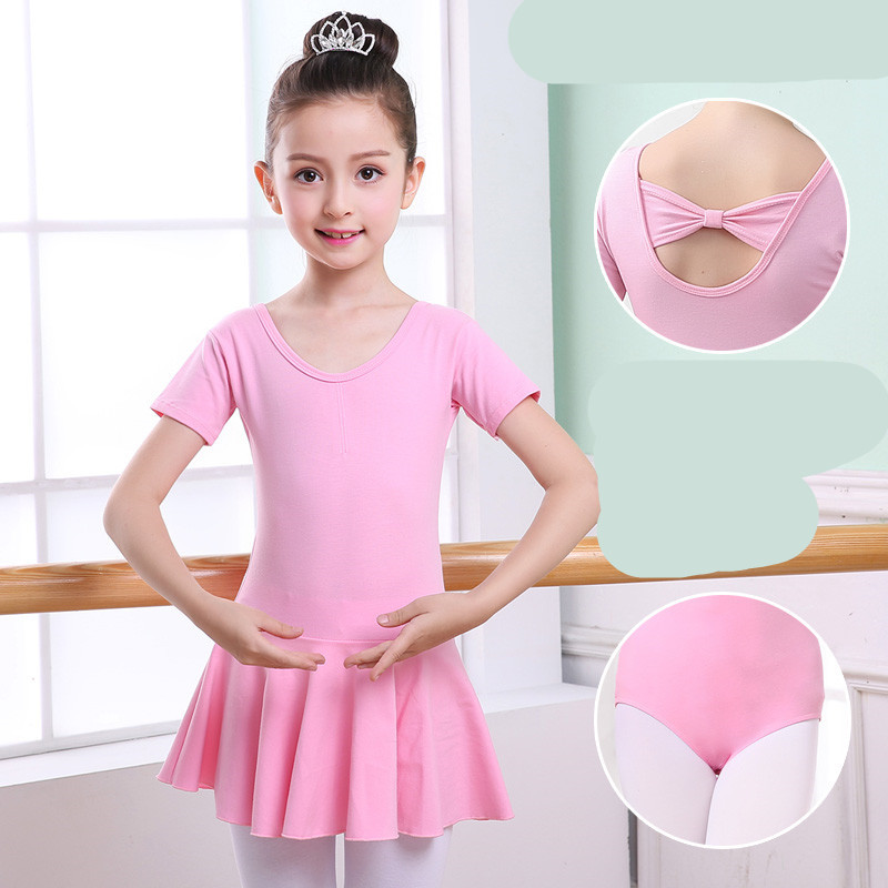 Children's Dance Clothes, Girls' Practice Clothes, Girls Short-sleeved Tutu - Image 3