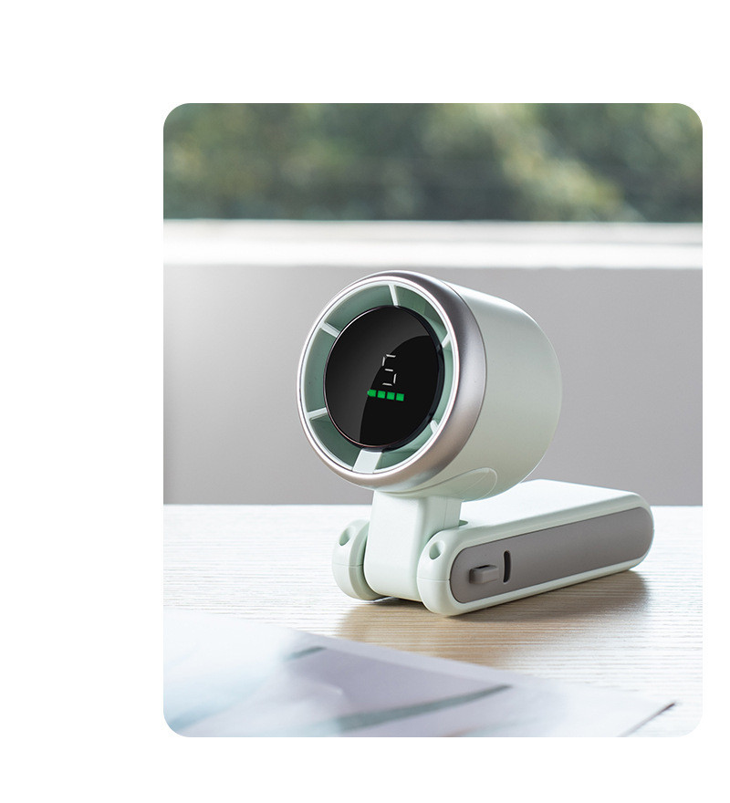 Hanging Neck Outdoor 180 Degree Folding Desktop Mini Fan Hand-held Folding High-speed Powerful Turbo Fan - Image 4
