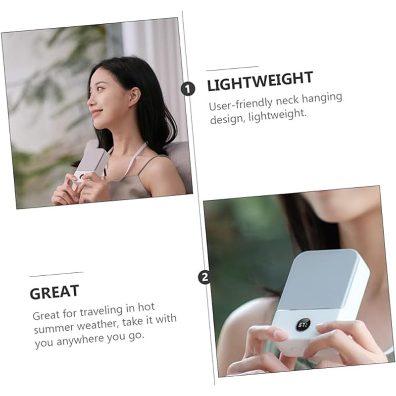 Lazy Person Hanging Neck Fan USB Charging Mini Desktop Portable High Wind Hanging Waist Fan - Image 6