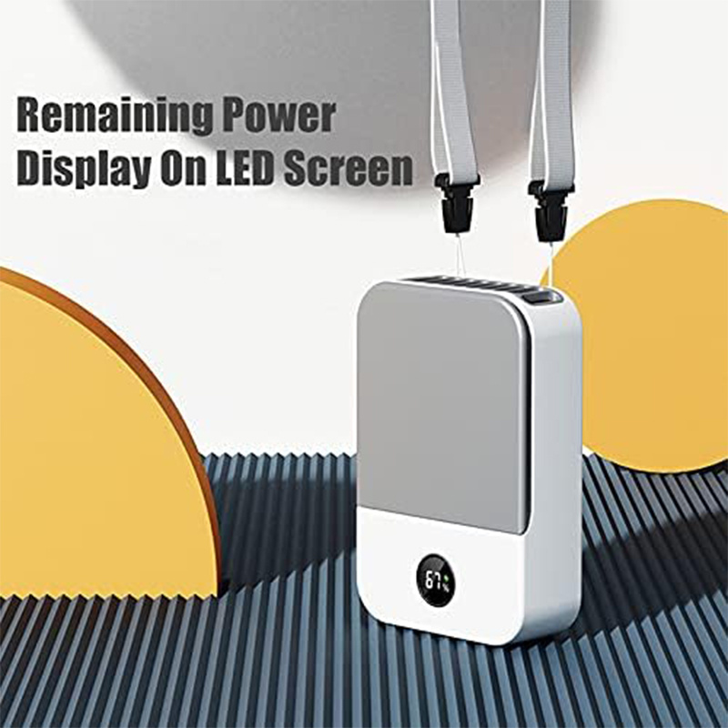 Lazy Person Hanging Neck Fan USB Charging Mini Desktop Portable High Wind Hanging Waist Fan - Image 3