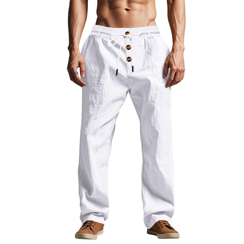 Men's Trousers Breathable Skin-Friendly Loose Fit Casual Beach Pants For Sports Summer - Image 9
