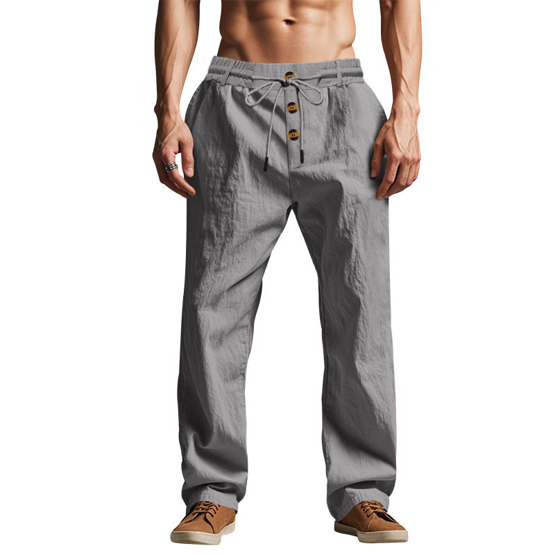Men's Trousers Breathable Skin-Friendly Loose Fit Casual Beach Pants For Sports Summer - Image 8