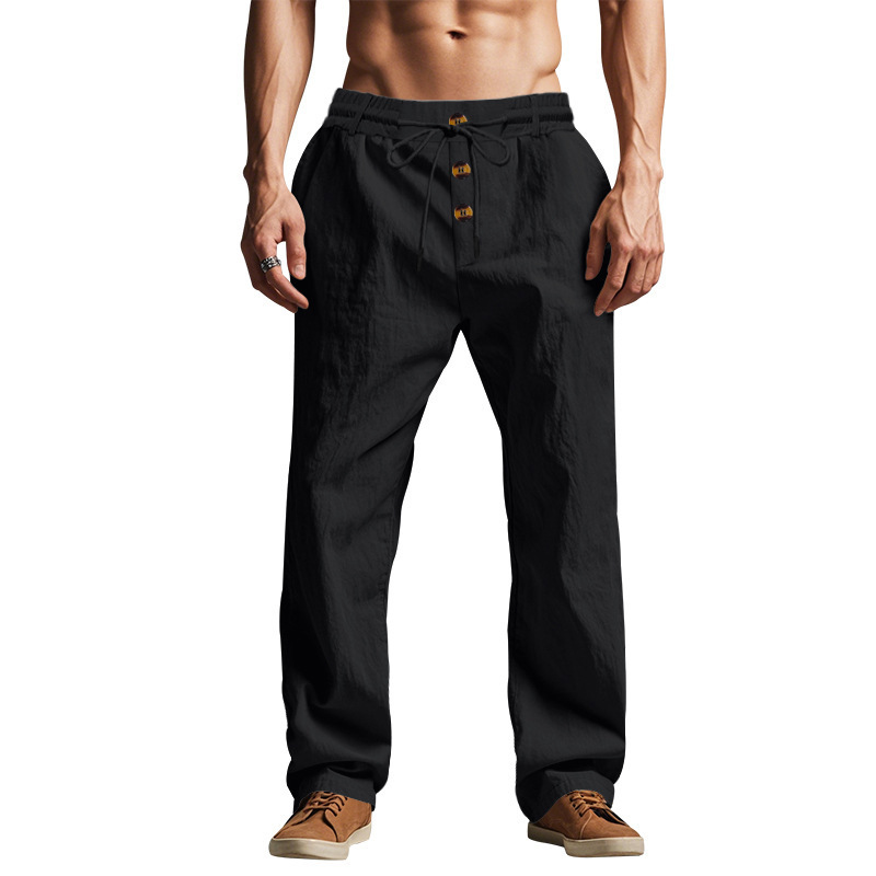 Men's Trousers Breathable Skin-Friendly Loose Fit Casual Beach Pants For Sports Summer - Image 6