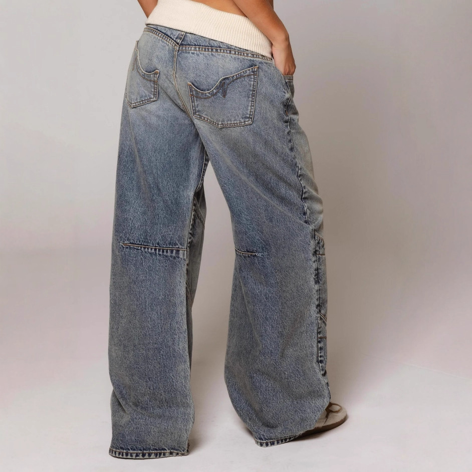 Loose-fitting Straight-leg Jeans With Pockets Fashion Casual Trousers Street-style Pants Women's Clothing - Image 8